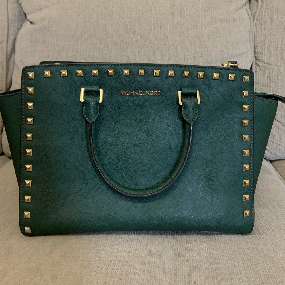 Michael Kors- Selma Stud Medium Top Zip